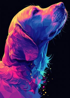 Dog Animal Neon Pet Friend