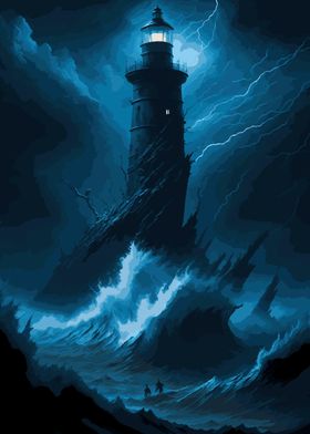 Lighthouse In The Storm