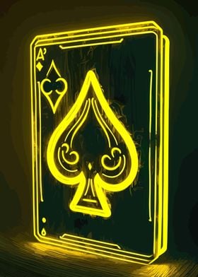 Poker Cards neon