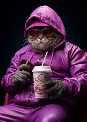 Cat director in tracksuit