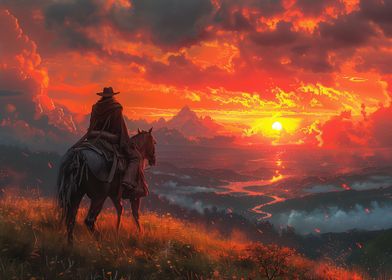 Cowboy Adventure in Sunset