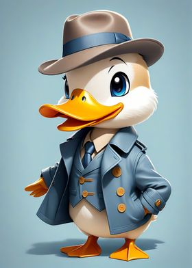 Smiling Chibi Duck