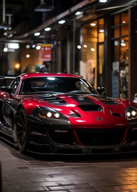 Red Mazda RX7