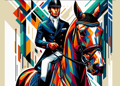 Equestrianism wpap pop art