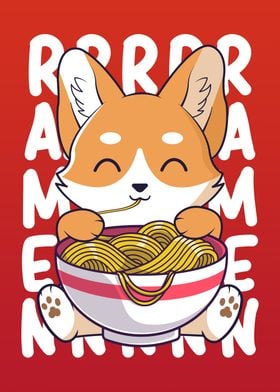 Corgi Dog Ramen Noodles