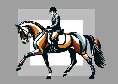 Equestrianism wpap pop art