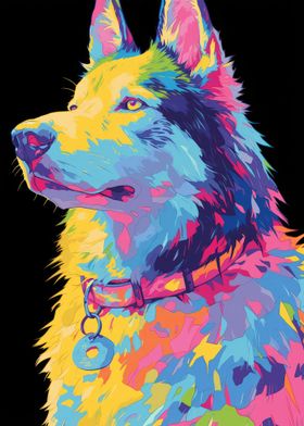 Dog Animal Neon Pet Friend