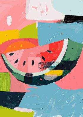 Watermelom Abstract Symbol