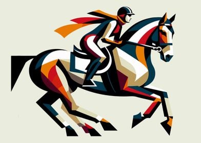 Equestrianism wpap pop art