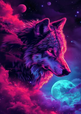 Wolf In Space Galaxy