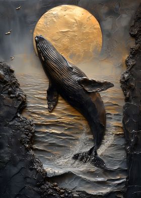 Moonlit Whale Breach