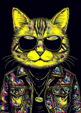 Cat style pop art 