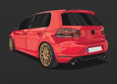 VW Golf MK6 GTI Red