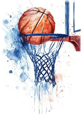 Basketball Watercolor 