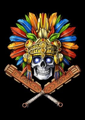 Aztec Skull Warrior