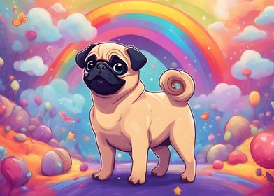 Colorful Pug