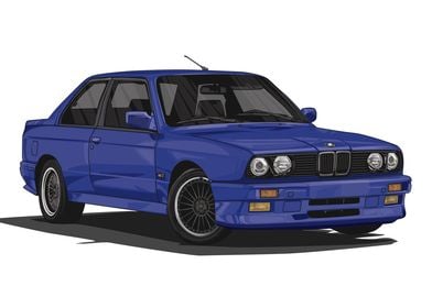 BMW E30 Coupe Blue