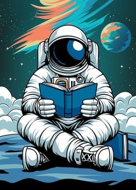 Astro reading a Book