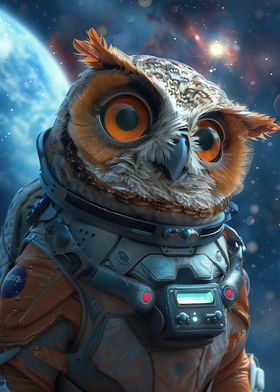 Owl Astronaut Adventurer