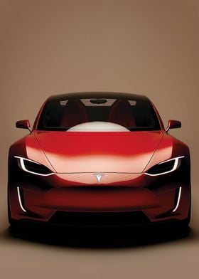 Tesla Red Car