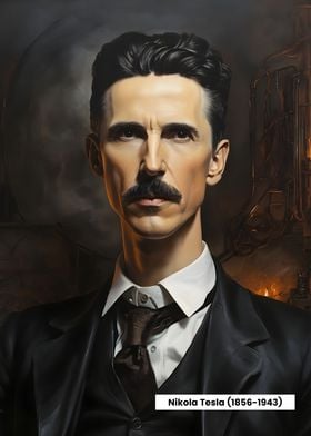 Nikola Tesla Oil Painting