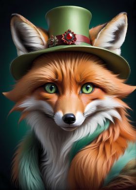 Fox with Hat