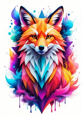 Geometric Color Fox