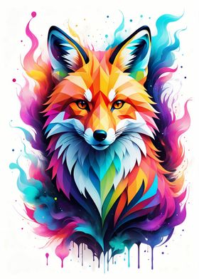 Geometric Color Fox