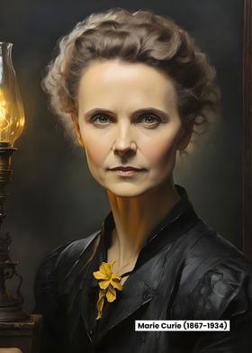 Marie Curie Oil Painting