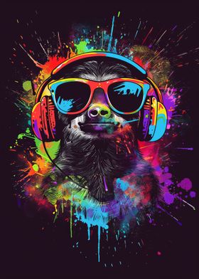 Sloth Colorful