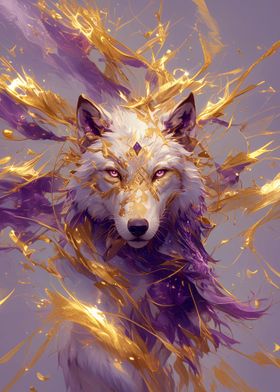 kintsugi amethyst wolf 