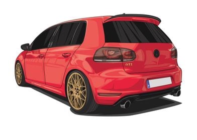 VW Golf MK6 GTI Red