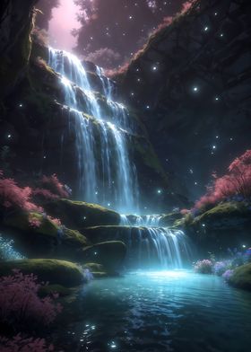 Waterfall glow