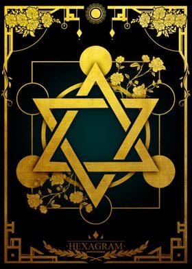Hexagram Gold Symbol
