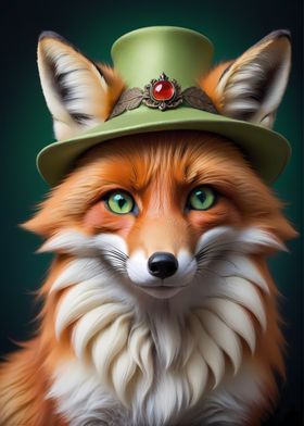 Fox with Hat