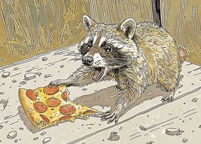 Raccoons and Pizza