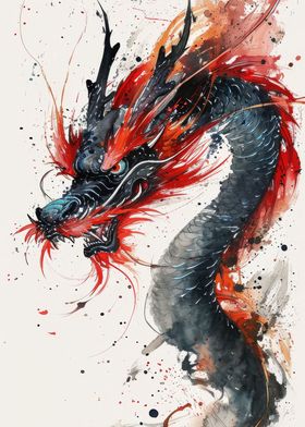 Dragon watercolor