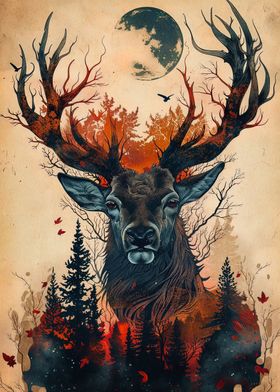 deer landscape animal