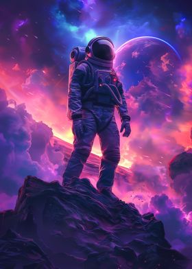 Cosmic Astronaut Colorful