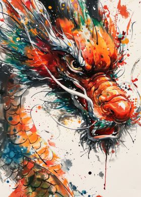 Dragon watercolor