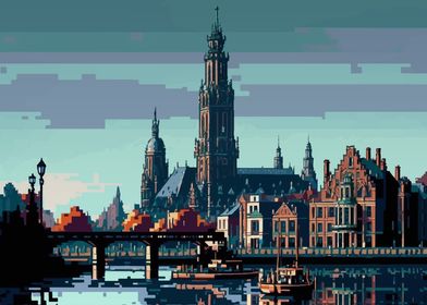 Nijmegen City Pixel Art