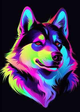 Dog Animal Neon Pet Friend