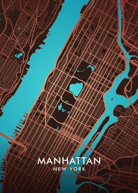 Manhattan City Map