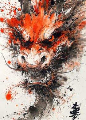 Dragon watercolor