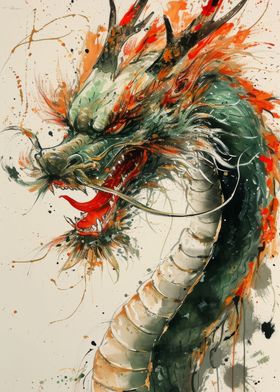 Dragon watercolor