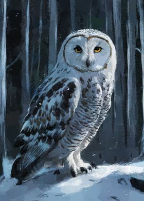 Snow owl fantasy