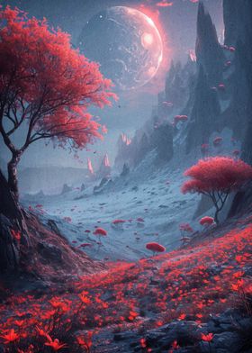 Cherry Blossom Landscape