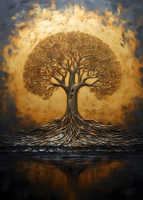 Gold tree of life