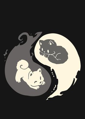 yin and yang cat