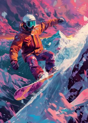 Photorealistic Snowboarder